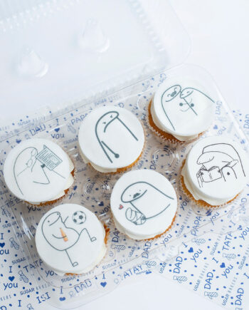 Cupcakes con memes para papi - 6 unidades