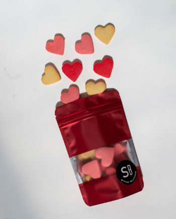 Bolsita de galletas de mini corazones