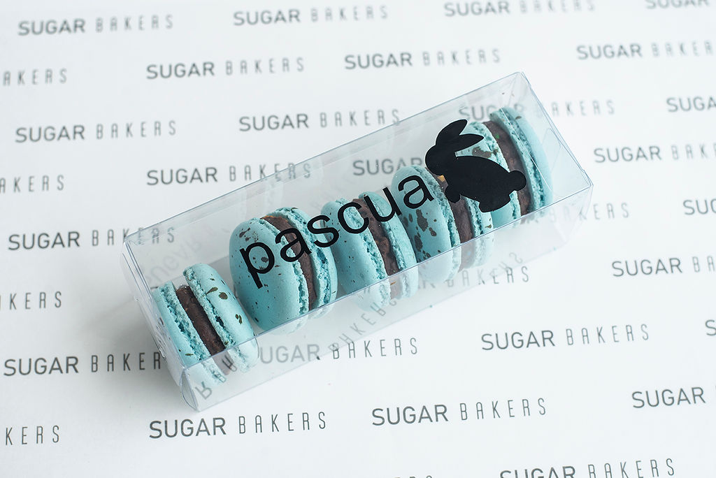 Macarons de chocolate de huevitos de pascua
