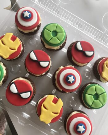 Caja 6 cupcakes - con decoración en fondant