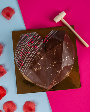 Corazón partido de chocolate