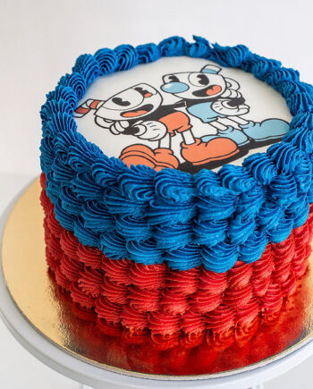 Cake con impresion y base con textura