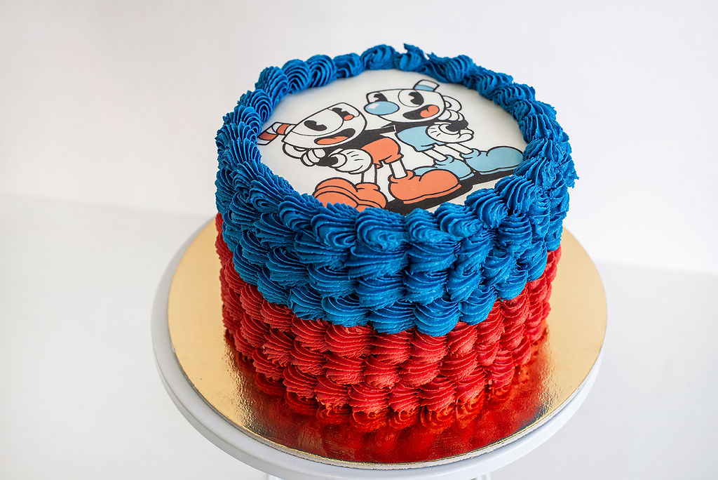 Cake con impresion y base con textura