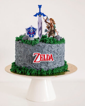 Cake con base sencilla y cake topper