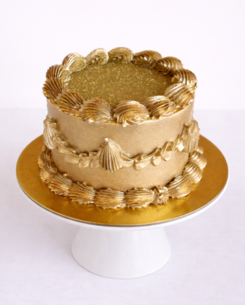 Cake redondo golden/silver
