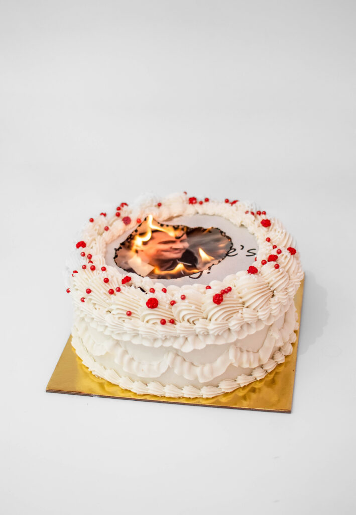 Cake con tecnica encendido